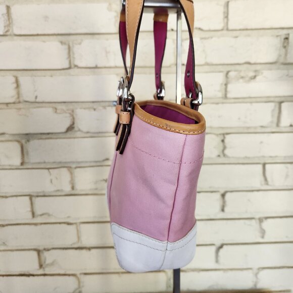 Euc Vintage Coach Hampton Y2K Daisy Pink Handbag Satche Pursel - Picture 5 of 14